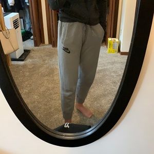 Grey Nike sweatpants
